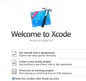 Xcode-6-Startfenster