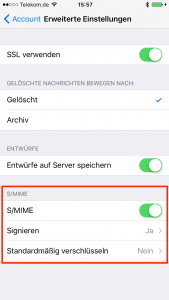 Activate S/MIME on the iPhone