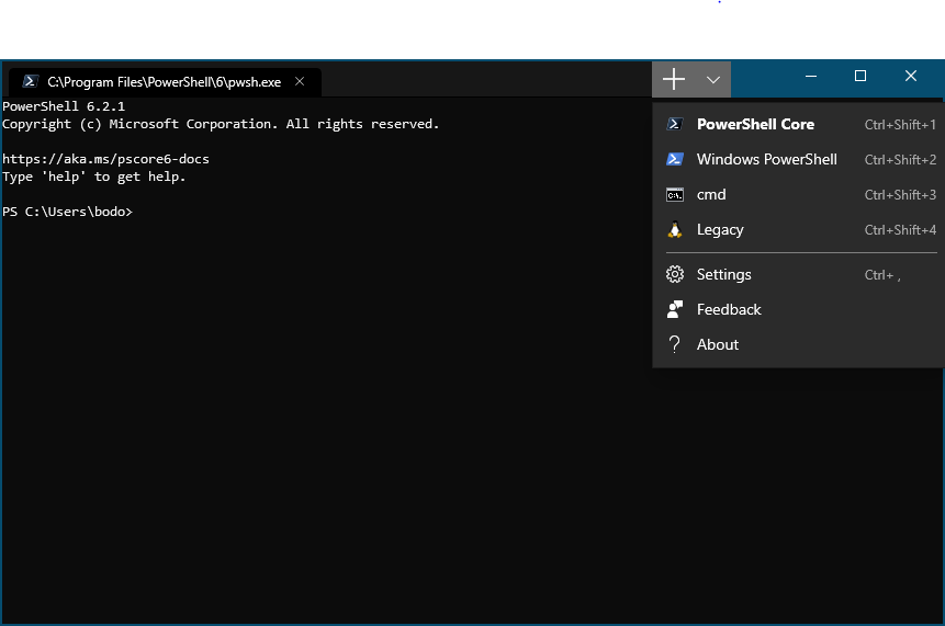 Eine Shell zum Windows-Terminal hinzufügen