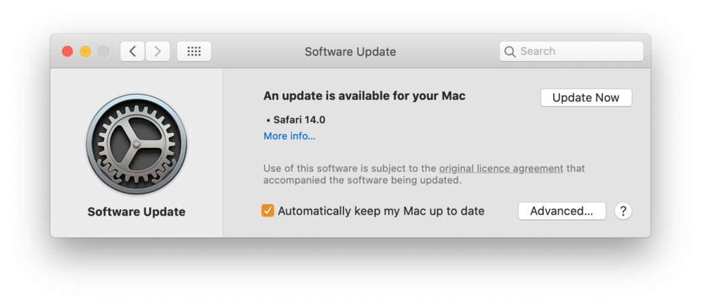 Update Safari in macOS Catalina