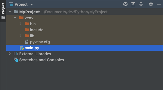 Project structure in PyCharm