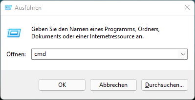 Eingabeaufforderung in Windows 11 aufrufen