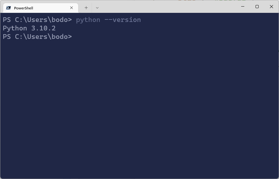 Python-Version in der PowerShell anzeigen