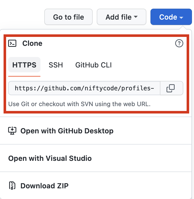 Clone Code from Github