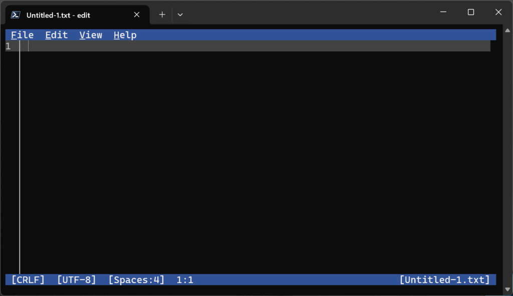Microsoft Edit on Windows 11