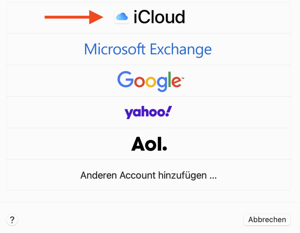 iCloud-Konto in den Systemeinstellungen von macOS hinzufügen