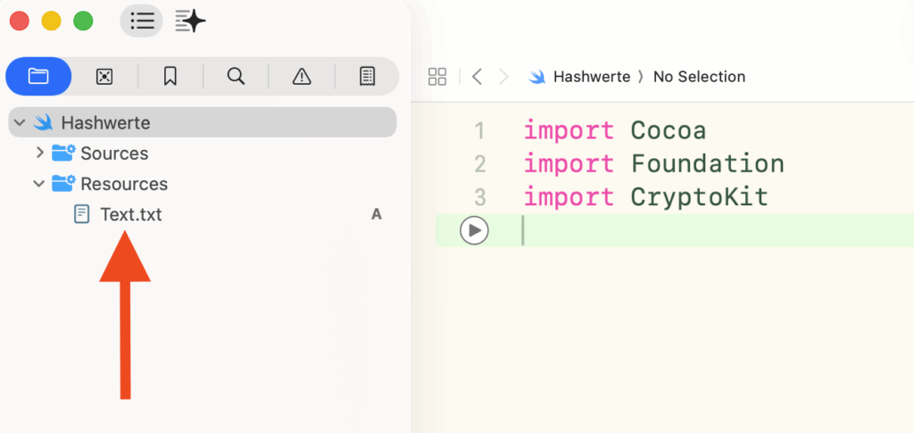 Textdatei in einem Xcode-Playground